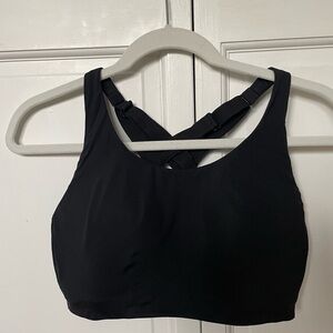 Lululemon Energy Bra *High Support, B–DDD Cups Black Sports Bra 38C